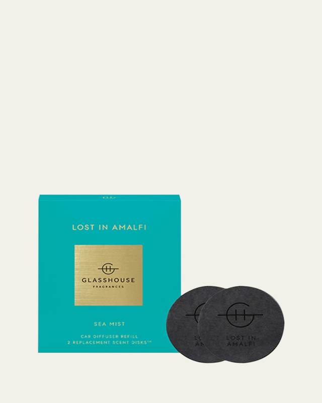 Lost in Amalfi Car Diffuser Replacement Scent Disks, Set of 2